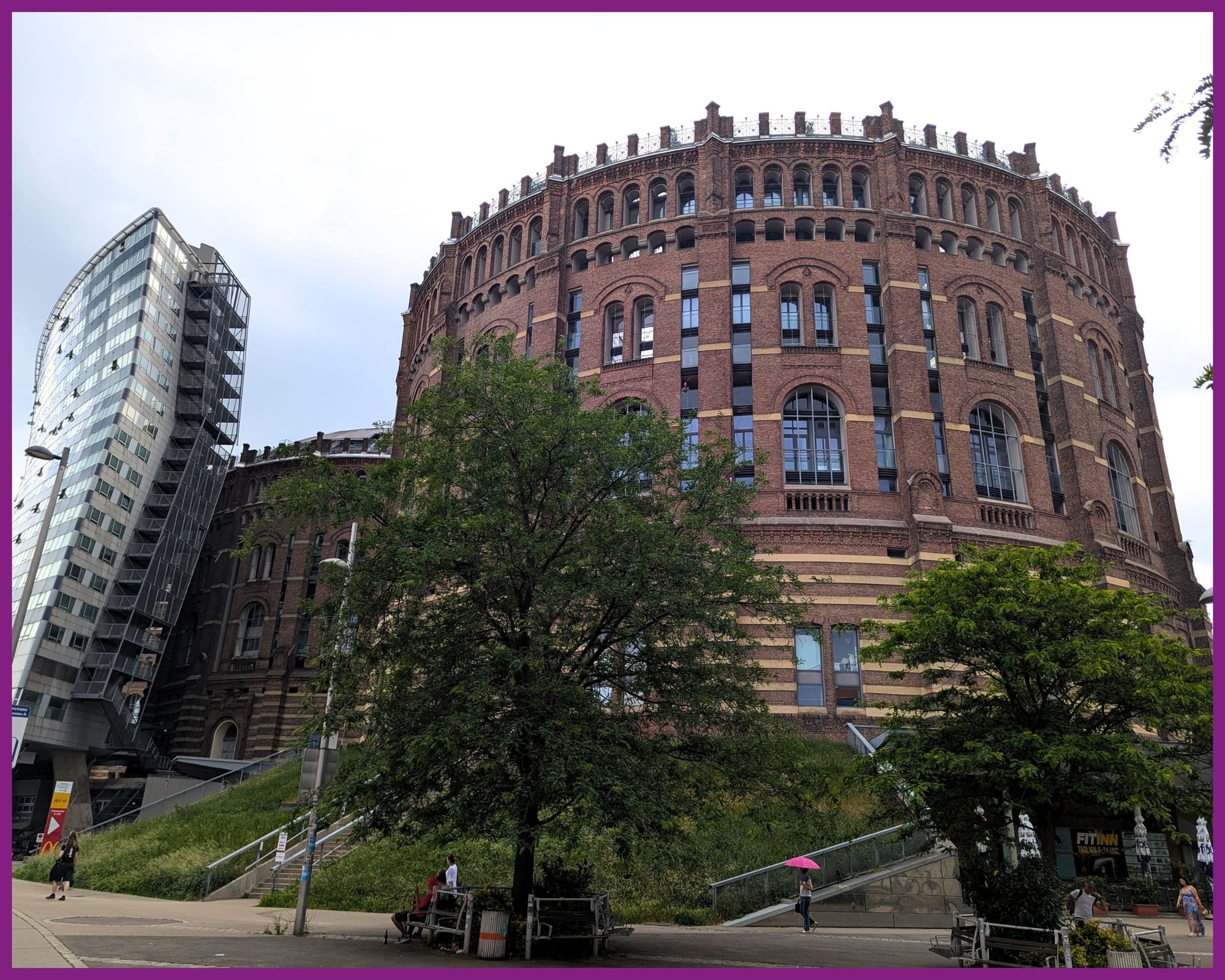 The Gasometer building in Vienna.