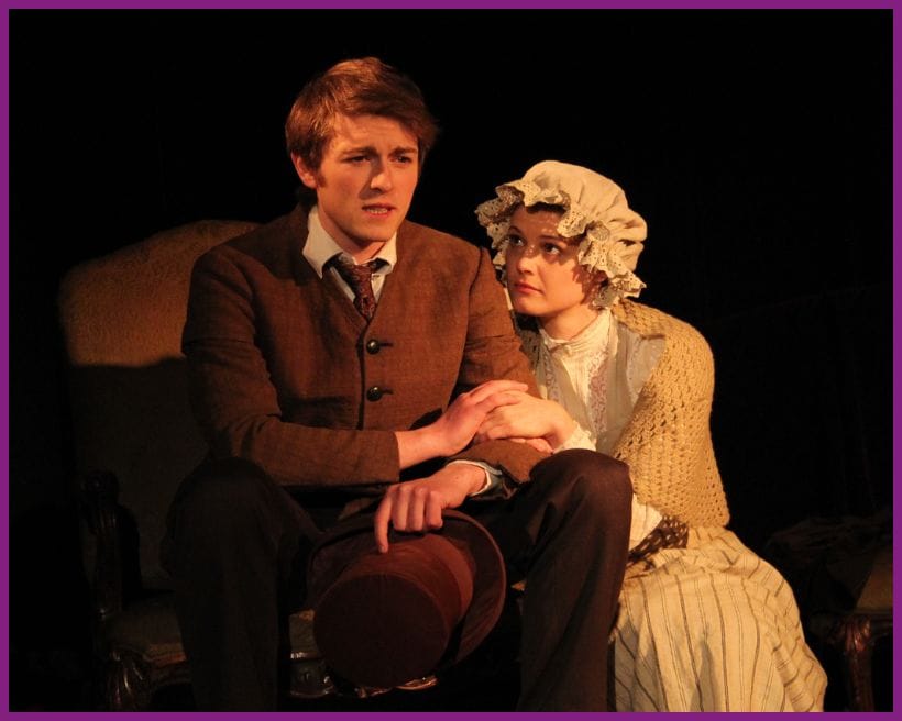 Mr. and Mrs. Cratchit from a previous production of "A Christmas Carol"