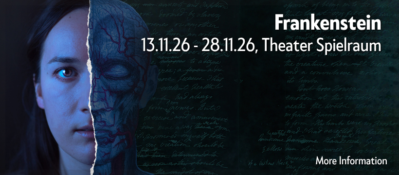 Click for more information about "Frankenstein" (November 2026) at Theatre Spielraum.